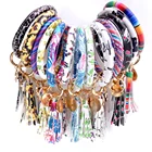 Personalised custom printing wholesale wrist bag leather bangle keychain