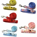 Size M China Wholesale Custom Personalised Design Heavy Duty Sublimation Printing Logo Nylon Adjustable Dog Leash Collar