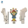Colorful Decoration Cartoon Wooden Craft Pegs Wood Clothespins Clips