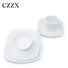 Top choice 20pcs square fine bone china porcelain dinner dinnerware set