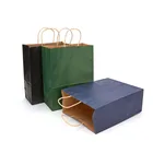 2020 Custom wholesale brown kraft shopping paper bag with logo print