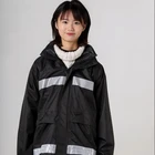 Anti-abrasive Black seamless split raincoat for men split raincoat for lady