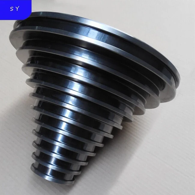 Fine Polish S45c Material Step Cone Pulley For Wire Drawing Buy Cone