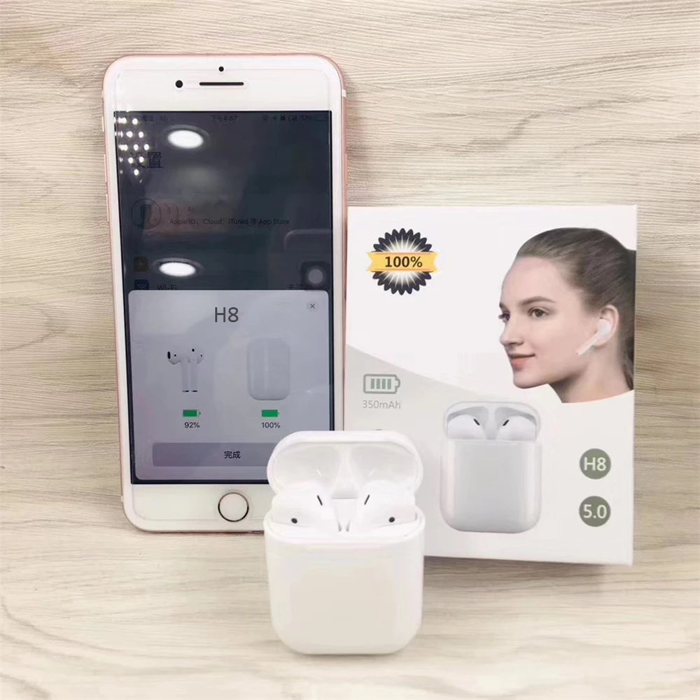 2019 trending amazon hot H8 Tws 5.0 Touch Control With Wireless Charging Earphones Bluetooth Wireless Earbuds Audifonos - ANKUX.COM
