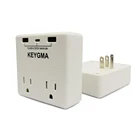 White Power Wall Plug Charger Portable Outlet Socket with USB and Type c ports