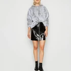 Wholesale Customized Fashion Winter Loose Blank Warm Women Faux Fur Hoodie Sweatshirts