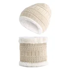 Hot selling Wholesale cheap kids Acrylic plush cute knit hat and scarf set for winter
