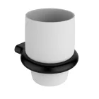 high quality wall mounted matt black bathroom accessories tumbler holder bathroom cup holder