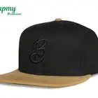 Customize high quality 6 panel snapback hat, China manufacturer suede visor snapback cap