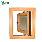 Horizontal Ventilation Window As2208 Plastic Glass Wooden Grain Color Casement Air Ventilation Window