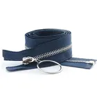 Manufacturer customized 5# Metal ring open zipper puller zipper for clothing