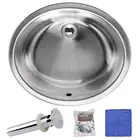 without faucet stainless steel kitchen sink round sink 201/304