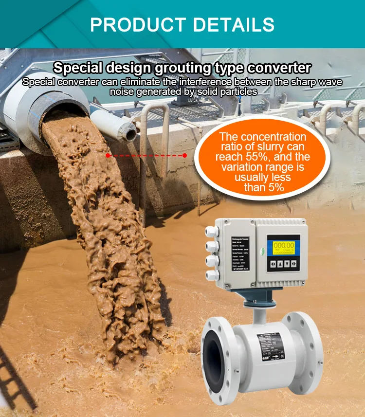 Slurry Electromagnetic Flowmeter For Cement Buy Qtld Ma Pulse