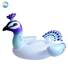 water sports customized peacock pool raft lounger inflatable floats for summer beach
