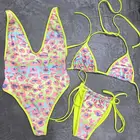 Swimsuit Female Swimming Suits Backless Bodysuit Bathing Suit stitching swimwear bikini girl sexy