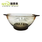 Hot Sale Promotional Gifts Custom Logo Brown Glass Salad Rice Bowl Pudding Soup Bowl Set