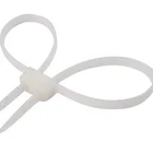 Heavy Duty white/black Nylon Double Cuff Zip Ties Handcuffs Disposable Black Plastic Cable Ties, 27.5", 250-lb, One Pack