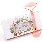 Amazon Best Sellers Best Quality 100% Natural Jade Stone Pink Rose Quartz for Face Jade Roller Gua Sha Set