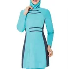 MOTIVE FORCE Srips Patchwork Young Girls Muslim Swimwear Factory Wholesale