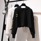 OEM Service Lady Hoodies Womens Custom Wholesale Hot Long Sleeve Lady Women Top Pullover Hoodies Crop Hoodies