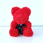 Day Gift Rose Hot Sale Valentine's Day Girlfriend Anniversary Gift Flower Rose Bear 40 Cm Pink Teddy Bear With Heart