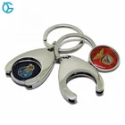 Cugle Factory Wholesale Cheap Custom Logo Metal Coin Keyring With Insert Sticker