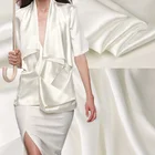 High glossy plain woven custom black white pure 100% real silk satin charmeuse fabric