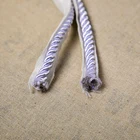 High quality thin double braided eco-friendly polyester custom woven braided twisted rope for handbags