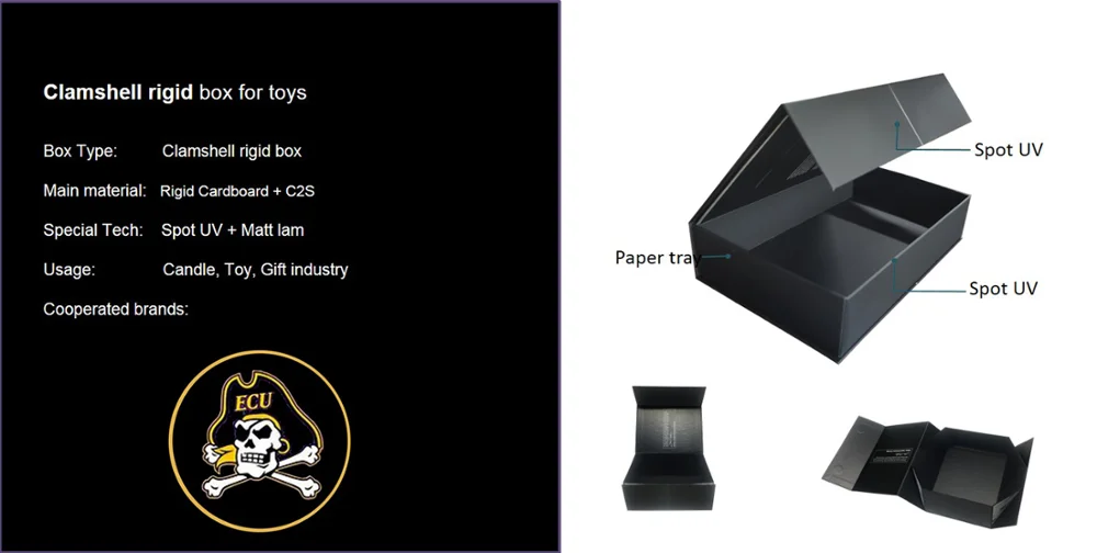 black custom printing corrugated kraft cardboard paper carton