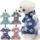 Autumn Winter Stars Four-Legged Pet Clothes Coral Fleece Casual Warm Pet Clothes For Dog