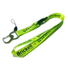 Customized Metal Beer Bottle Opener Printed Polyester Neck Lanyard
