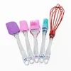 Amazon Hot Selling Food Grade Eco-friendly 5 Pieces Silicone Kitchen Utensils Baking Tools