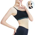 Wholesale oem custom mesh mesh hollow out fitness workout breathable yoga activewear athletic gym black sports bra