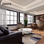Prefabricated double hung W55 insulation burglar proof glass open style aluminum double pane swing window