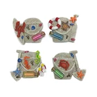 China wholesale home decor OEM promotional gift World City Custom resin Tourist 3d resin magnet