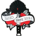 High quality custom lapel pin hard enamel glitter pin with backing card