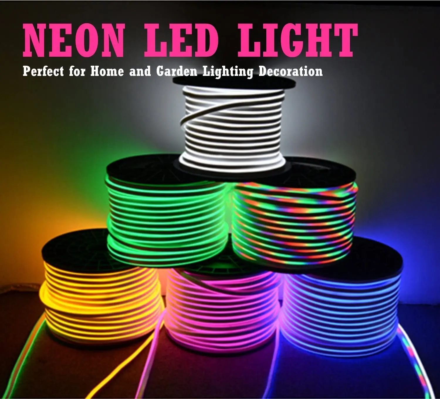 230v 110v Neon Rope Lights Ip65 Waterproof Flex Multi Color Changing