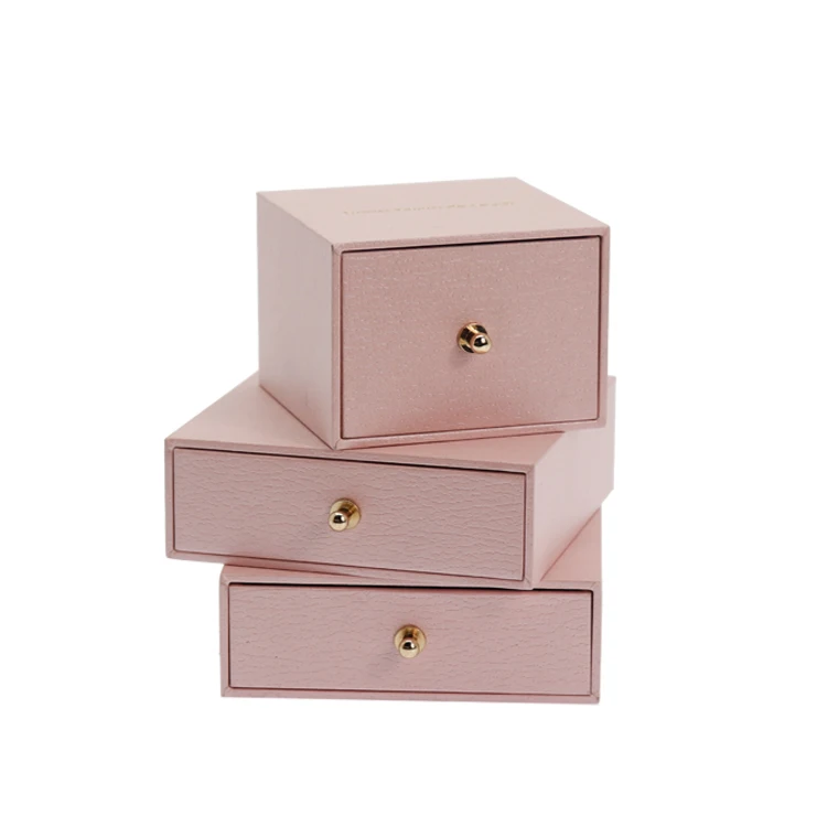hot sale pink specialty paper ring jewelry packaging box