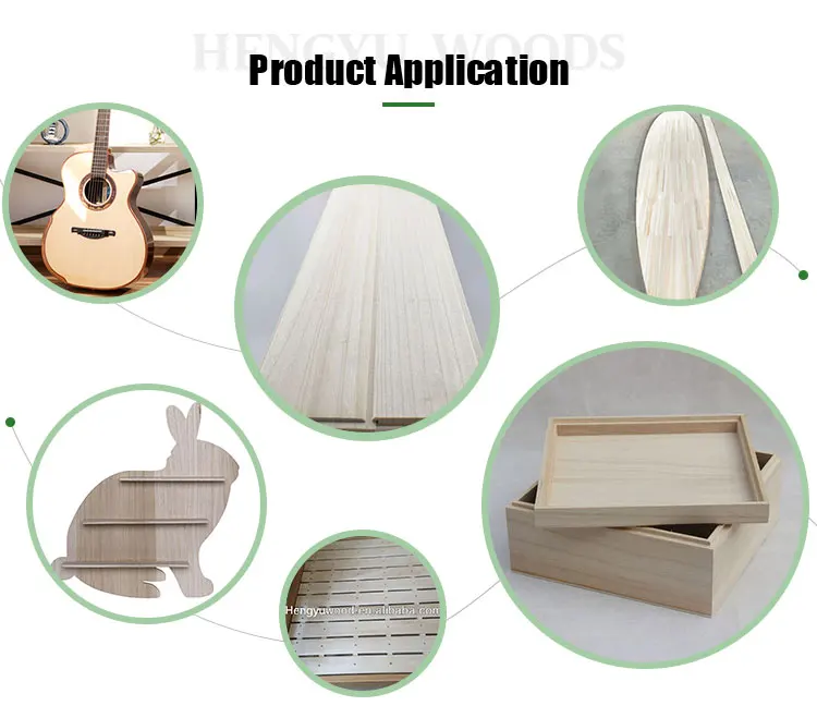 Solid Paulownia Board Finger Joint Board For Furniture Use
