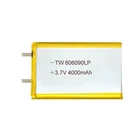 606090 4000mah 3.7v fireproof ultra thin cheap lithium polymer ion battery cells pack battery for smart watch golf cart