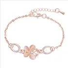 New rose gold simple bracelet with butterfly bracelet