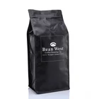 Custom Printed Matt Black Aluminum Foil 250g 1kg 12oz Flat Bottom Coffee Bag With Valve