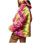 Customized colorful fur slide ladies coat clothing