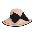 Hand Made Straw Hat High Quality Hand Made High Quality Bucket Straw Paper Outdoor Summer Beach Hat