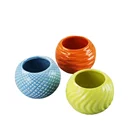 Packaging Customization Ceramic Glazed Round Decorative Fleshy Wholesale Flower Pots