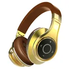 HF Gold Color Bluetooth V4.1 Foldable game Bass Wireless earphones