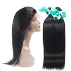 Usexy 360 Lace Frontal Straight 8-20Inch Indian Raw Human Hair Virgin Hair Unprocessed