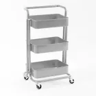 Cart Tier Cart 3 Tier Storage Utility Rolling Metal Storage Kitchen Cart