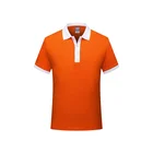 Oem unisex adult colorful designs orange casual polo collar t shirts