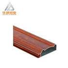 Wood Kitchen Cabinet with Wooden Color Aluminium Extrusion Frame Profile